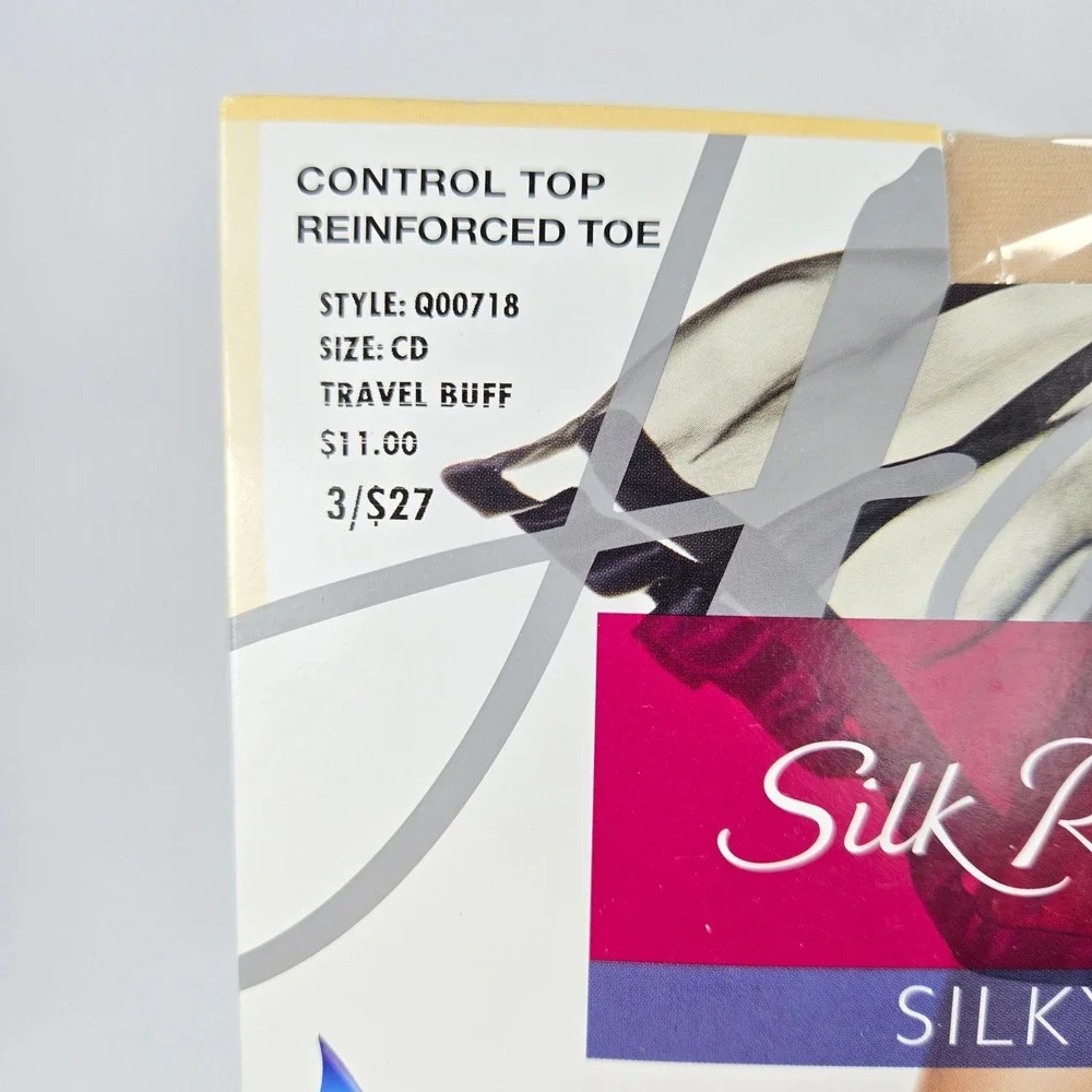 Hanes Silk Reflections Silky Sheer Control Top Pantyhose 718 Size CD 3 pk colors